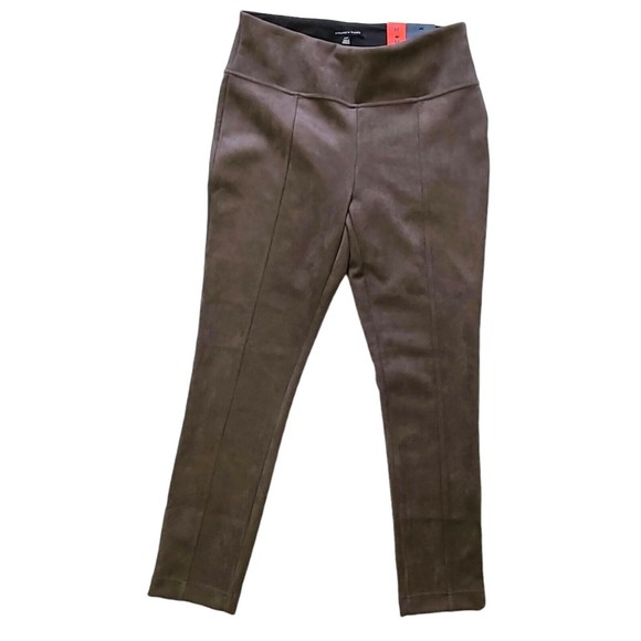Andrew Marc Pants - Andrew Marc Pull On Pants Women's M Taupe Skinny Ankle Crop Soft Stretch Slacks